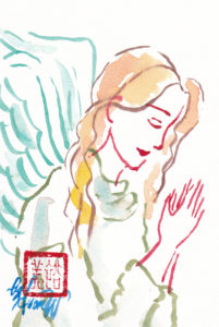 ２０２０年１１月４日の天使(朝）「横顔の天使の祈り」10/100