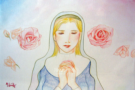 祈りのマリア像